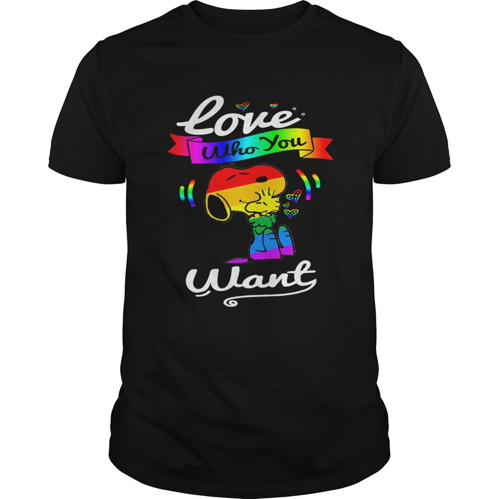 Snoopy And Woodstock Love Who You Wants Lgbt Shirt